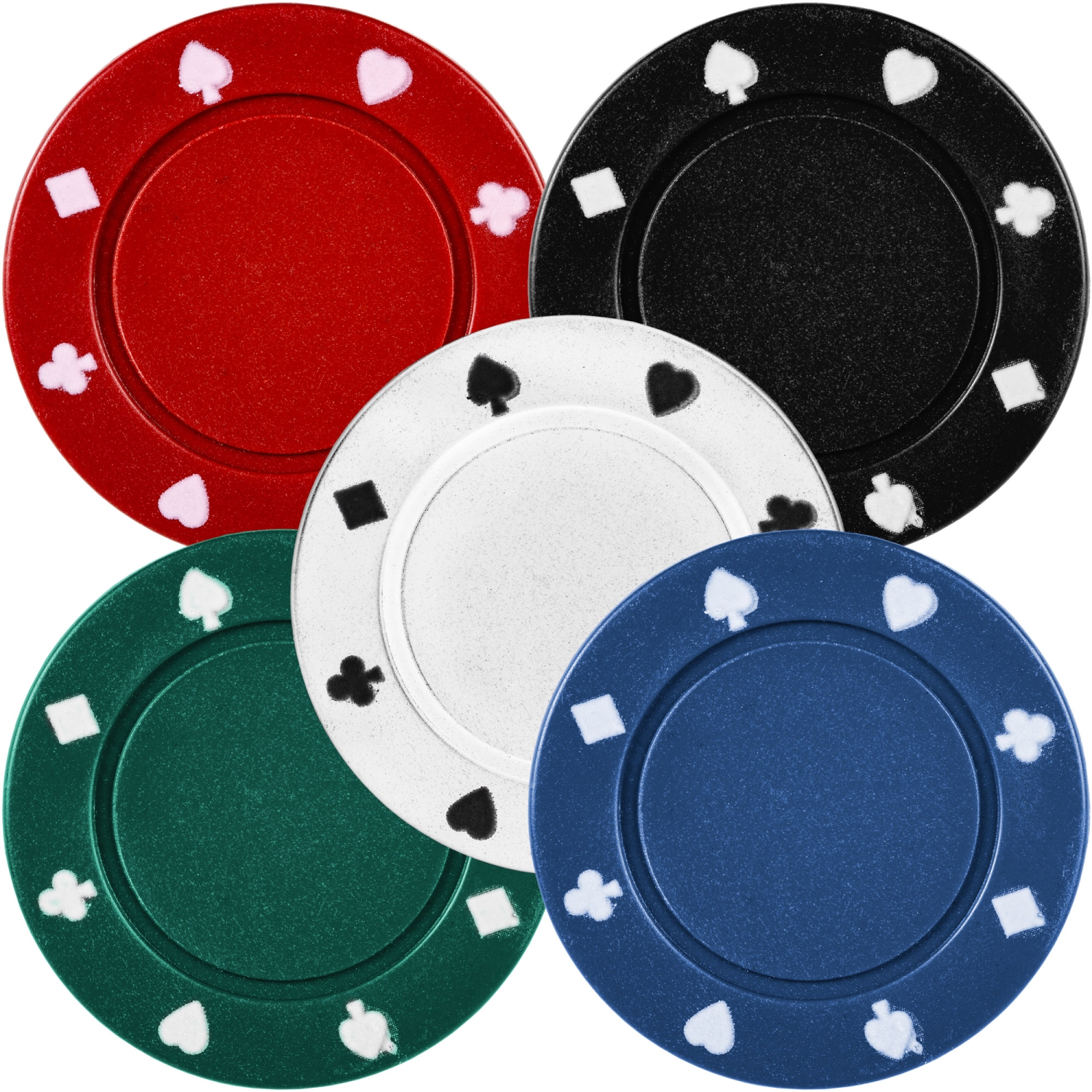 Sada obsahuje 200 pokerových žetonů (40 kusů v 5 různých barvách) s hmotností 4 g