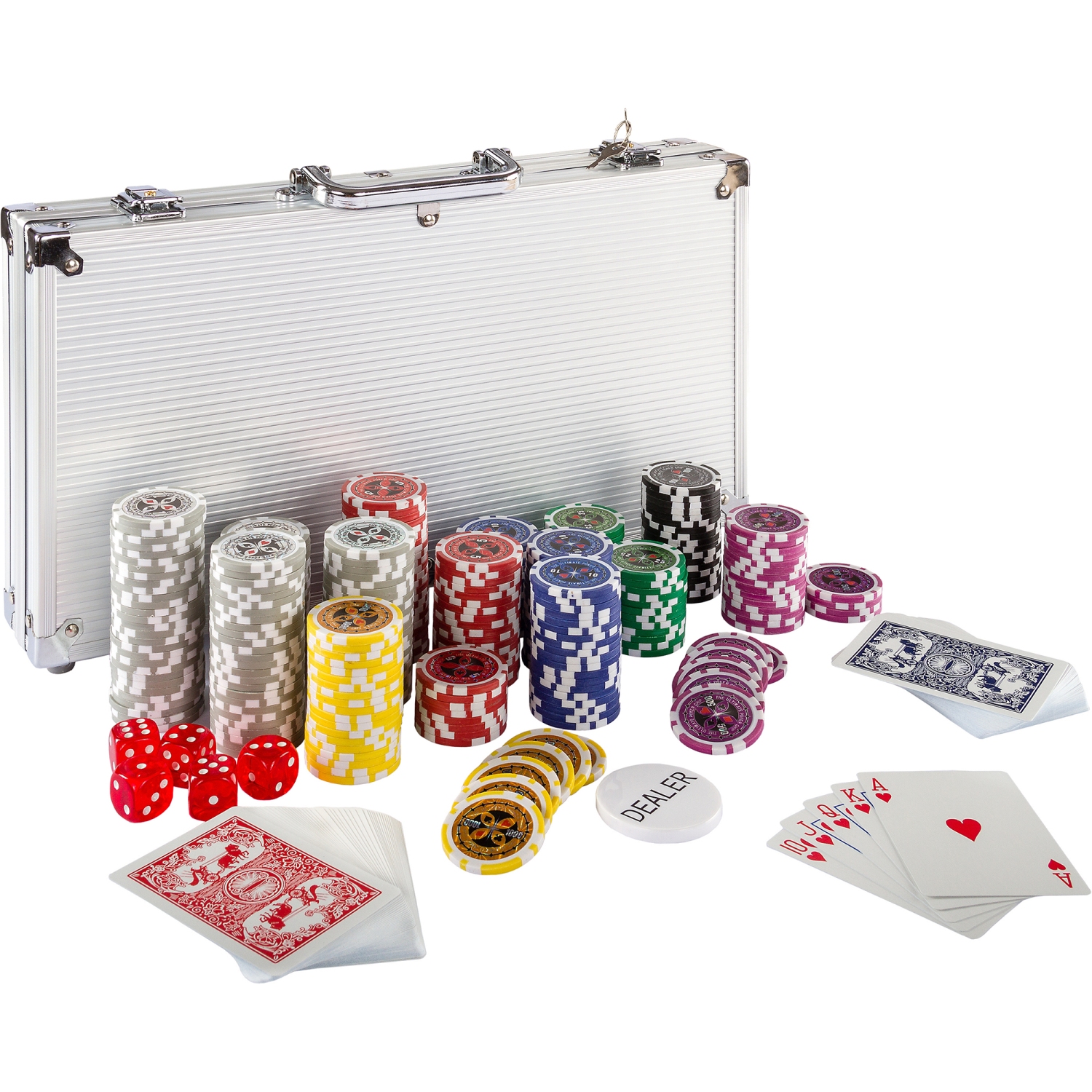 Hliníkový kufr pro Poker Set - 300 laserových žetonů Ultimate
