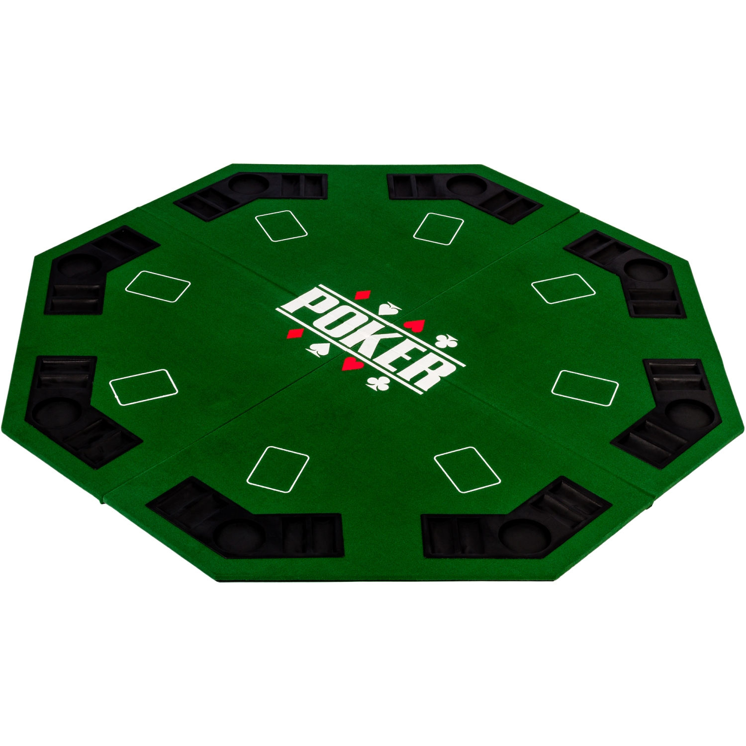 Skládací pokerová podložka osmihran zelená