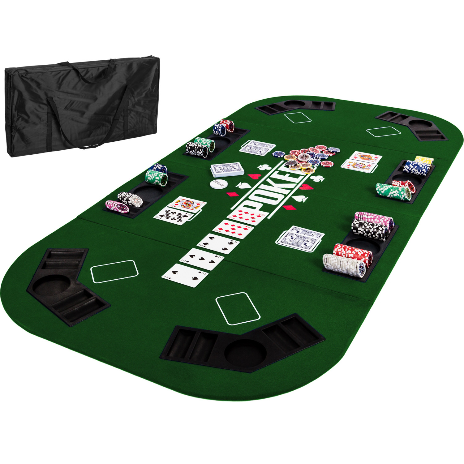 Skládací pokerová podložka zelená